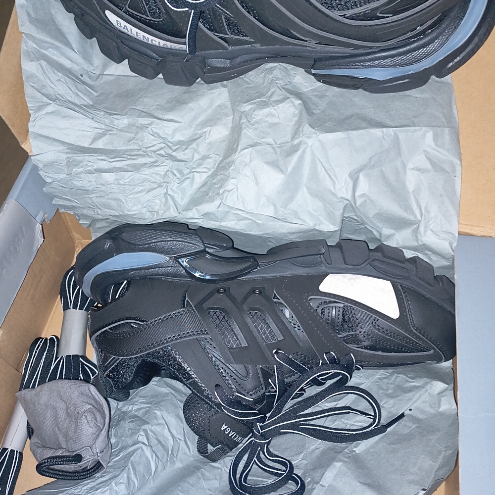 Balenciaga Black Athletic Shoes with Chunky Midsole
